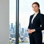 로보카폴리의 발전 과정 - Business Professional**

"A confident businesswoman in a tailored, modest blazer and slacks, standin...