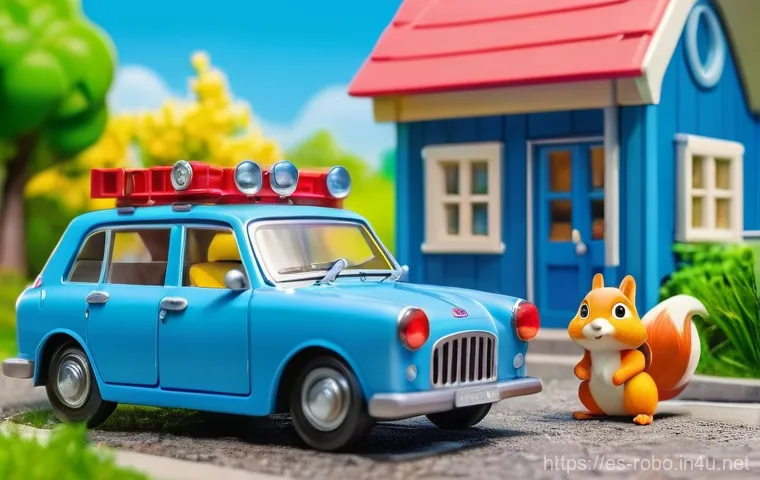 로보카폴리 넷플릭스 - A vibrant, cheerful scene in Broomstown where the Robocar Poli rescue team (Poli, Roy, Amber, and He...