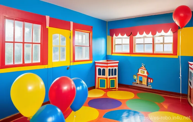 로보카폴리 키즈파티 - Image Prompt 1: "Broomtown Transformation Party Scene"**