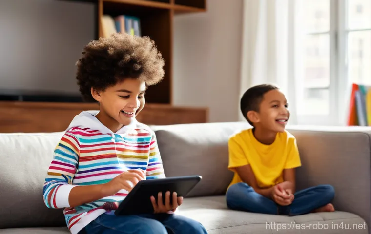 로보카폴리와 애니메이션 시장 - **Prompt 1: Teamwork in Brooms Town**
    "A vibrant, high-angle view of Poli, Roy, Amber, and Helly...