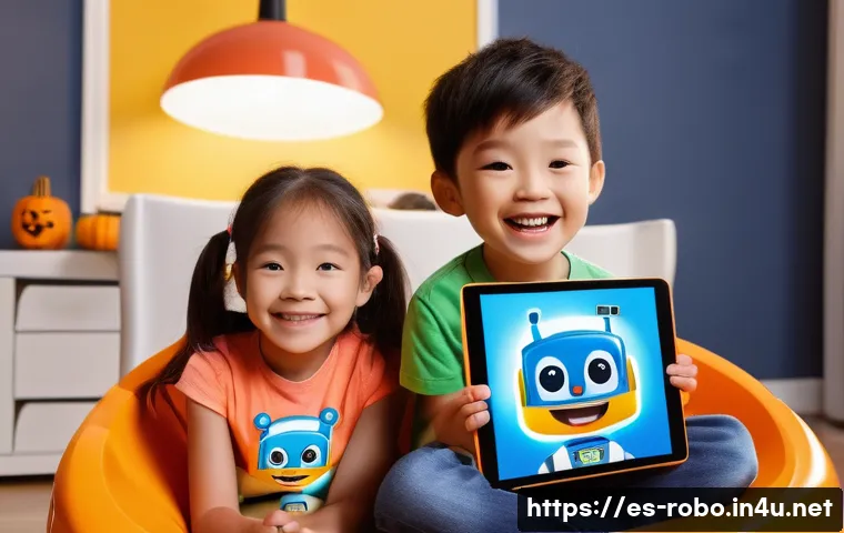 로보카폴리 미국판 더빙 - A vibrant animated scene of a diverse group of American children watching an episode of Robocar Poli...